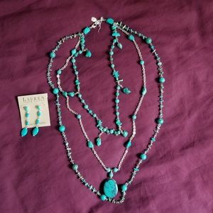 Ralph Lauran Earrings and Necklace set
